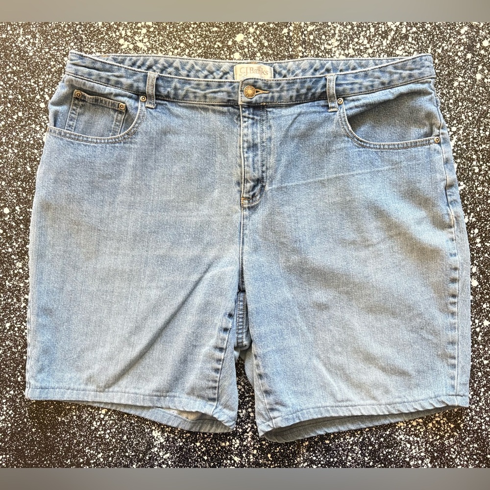 CJ Banks Light Blue Stretch Jean Shorts size 18w